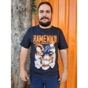 Camiseta Ramenn Luffy - Goku - Naruto