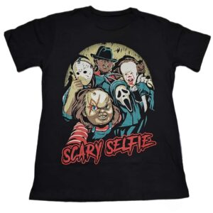 Camiseta Preta Scary Selfie