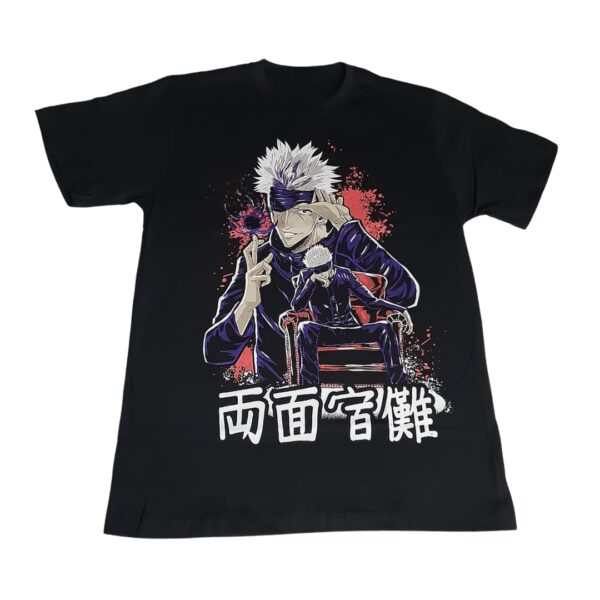 Camiseta Preta Jujutsu Kaisen Satoru Duo