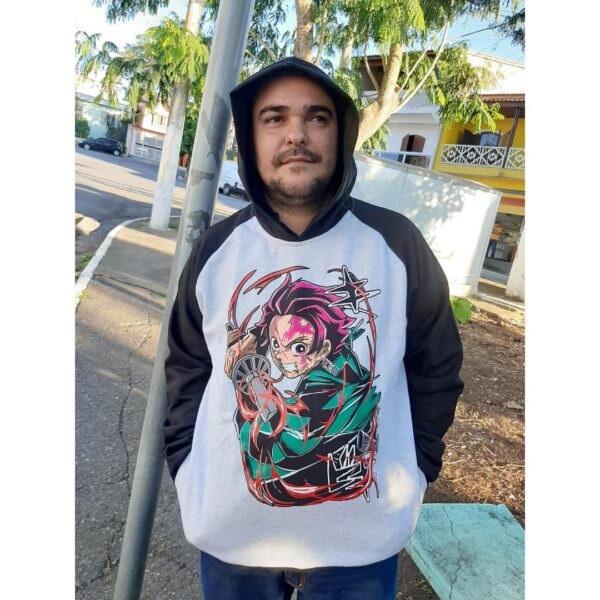 Moleton Com Capuz Demon Slayer Tangiro Kamado