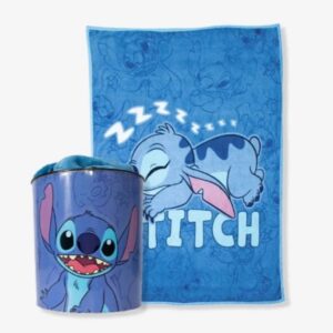 Stitch - Kit Manta + Balde de Pipoca