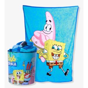 Bob Esponja - Kit Manta + Balde de Pipoca