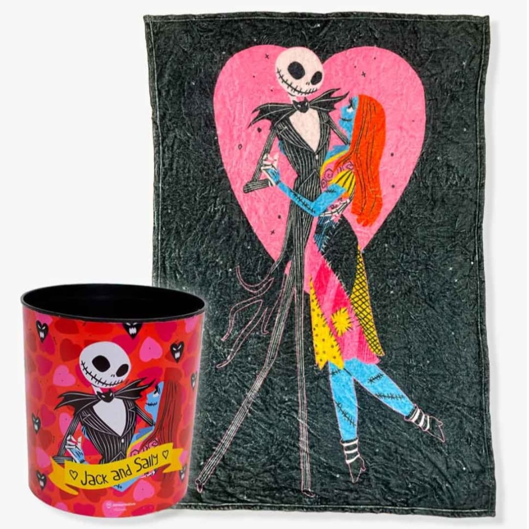 Borsa A Tracolla Jack E Sally, The Nightmare Before Christmas, Regalo Per Fan, In Poliestere Resistente, 14,5x21,5 Cm, Unisex