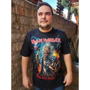 Camiseta Iron Maiden Run For Your Lives World Tour